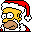 Simpsons Family Santa Homer